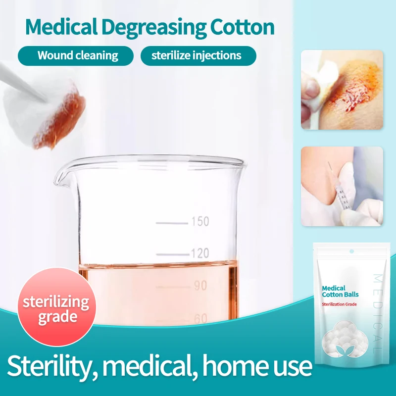 Pure Cotton Balls for Face Makeup Nail Polish Remover Soft Absorbent Medical Uses DIY Crafts Sterile Bulk Pack Resealable Bag - Image 4