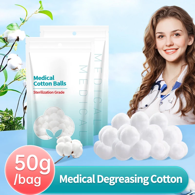 Pure Cotton Balls for Face Makeup Nail Polish Remover Soft Absorbent Medical Uses DIY Crafts Sterile Bulk Pack Resealable Bag - Image 5