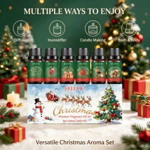 Pure Organic Essential Oil for Candle Making Soap Making DIY Skin Care Natural Fragrance Oil Merry Christmas Essential Oil Set