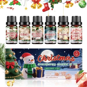 Pure Organic Essential Oil for Candle Making Soap Making DIY Skin Care Natural Fragrance Oil Merry Christmas Essential Oil Set