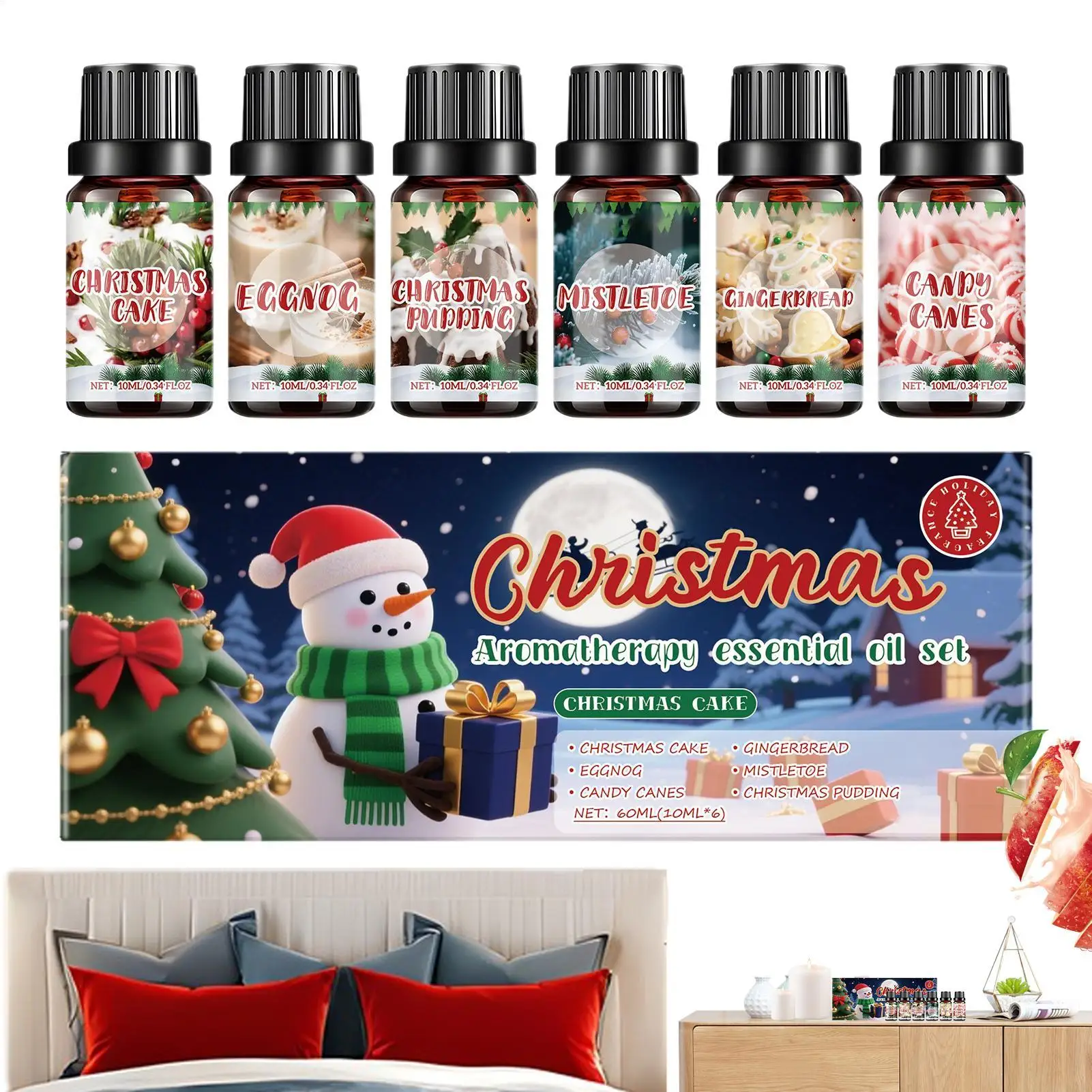 Pure Organic Essential Oil for Candle Making Soap Making DIY Skin Care Natural Fragrance Oil Merry Christmas Essential Oil Set - Image 5