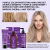 Purple Shampoo Set With Conditioner Hair Oil Serum Color Protecting Nourishing Moisturizing Smoothing For Dry Damaged Hair Care