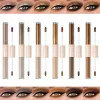 QIBEST Double End Glitter Matte Eye shadow Stick Pencil Eyeshadow Makeup Waterproof Bicolor Shimmer Cosmetics Beauty Makeup Tool