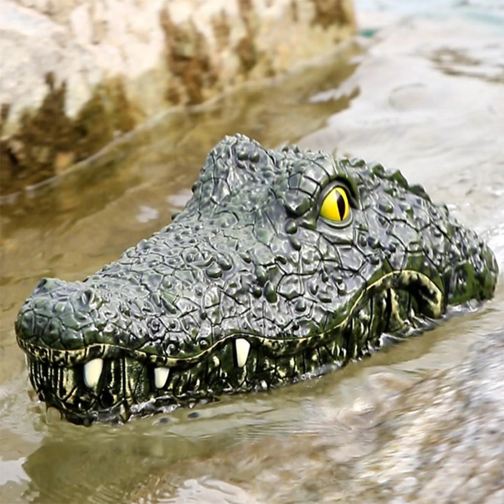 RC Crocodile Head Boat Ship Toy Simulation 2.4G Remote Control Joke Alligator Decoy Electric Toys Summer Water Spoof Toys gift - Image 2