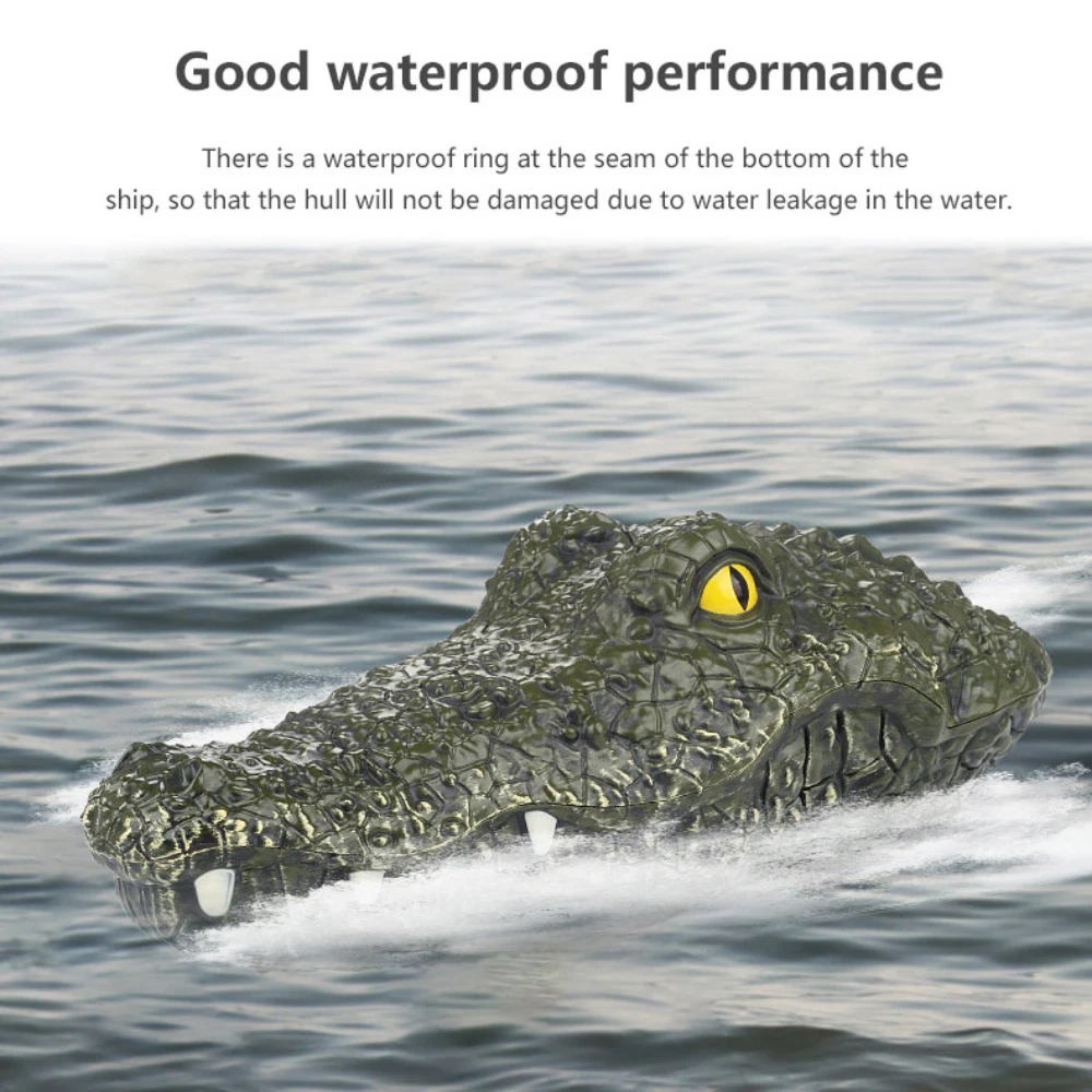 RC Crocodile Head Boat Ship Toy Simulation 2.4G Remote Control Joke Alligator Decoy Electric Toys Summer Water Spoof Toys gift - Image 3