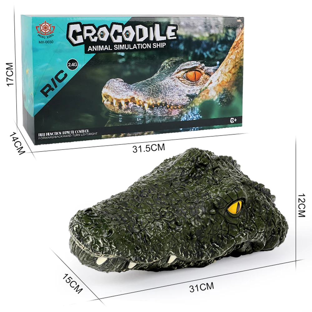 RC Crocodile Head Boat Ship Toy Simulation 2.4G Remote Control Joke Alligator Decoy Electric Toys Summer Water Spoof Toys gift - Image 6