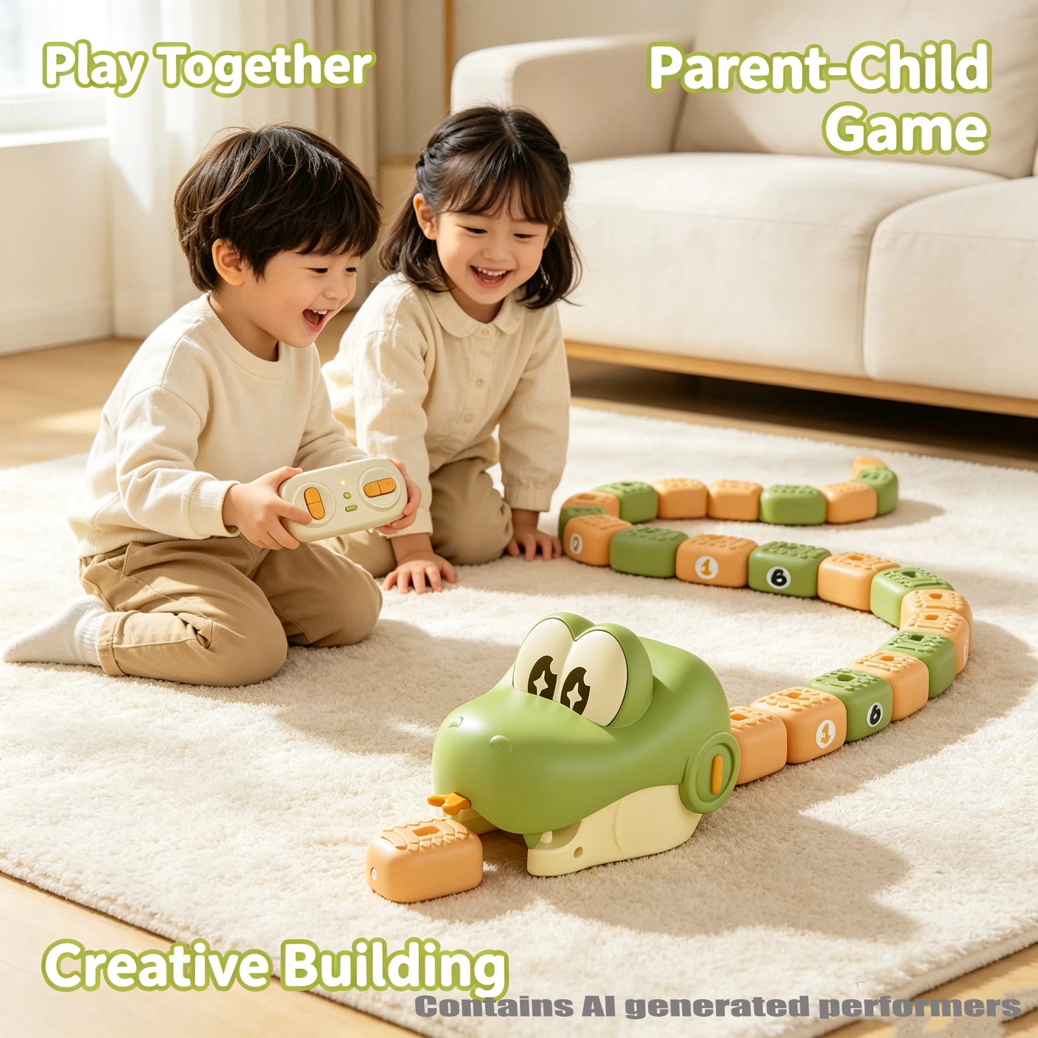RC Snake Toy Remote Control Animal Robot Sounds Music LED Light Kid Toys for Boys Antistress Greedy Toy 2 Players Battle Game - Image 2