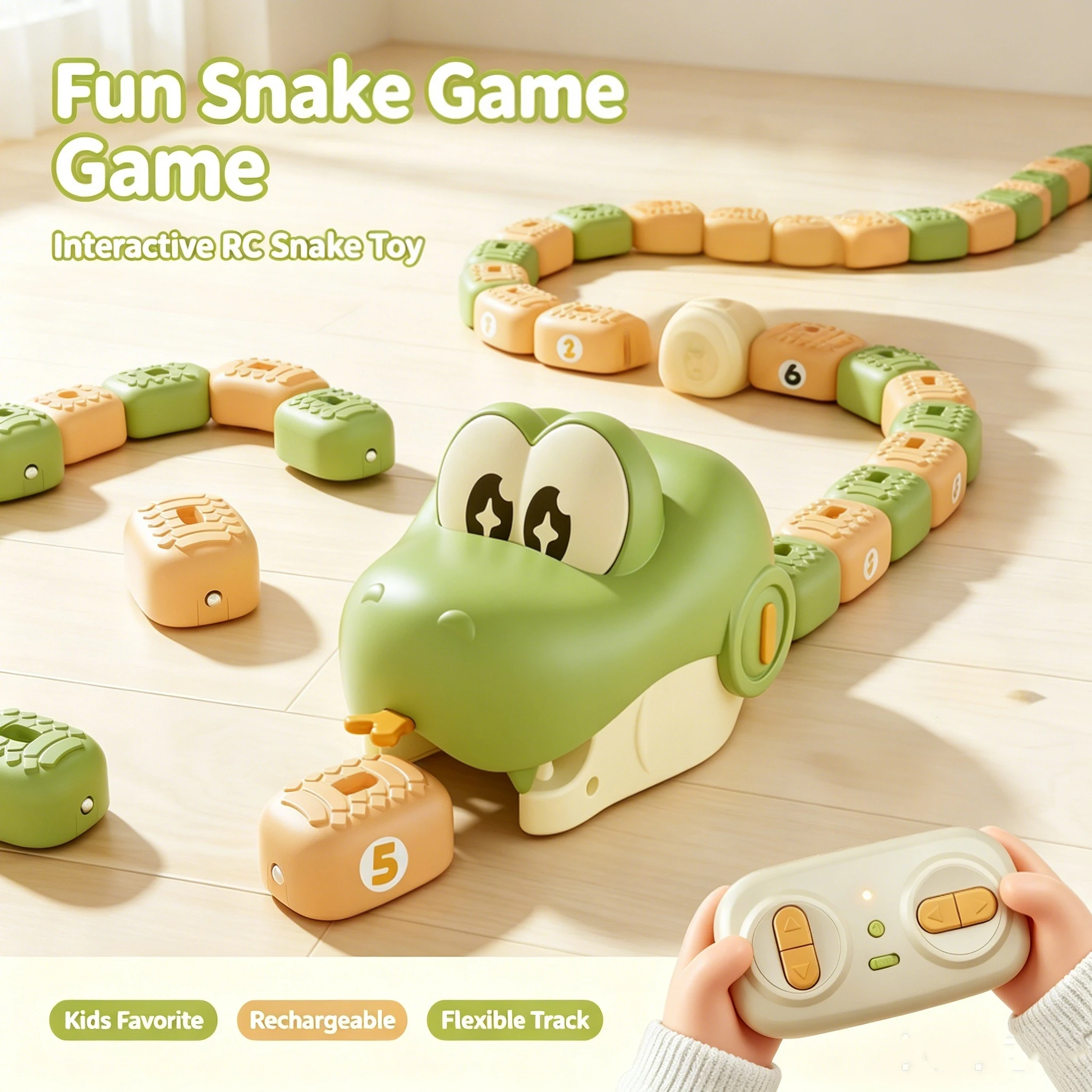 RC Snake Toy Remote Control Animal Robot Sounds Music LED Light Kid Toys for Boys Antistress Greedy Toy 2 Players Battle Game - Image 3