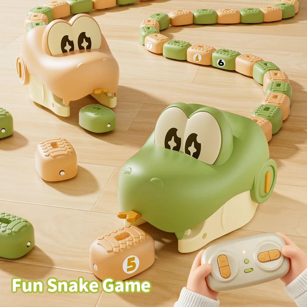 RC Snake Toy Remote Control Animal Robot Sounds Music LED Light Kid Toys for Boys Antistress Greedy Toy 2 Players Battle Game