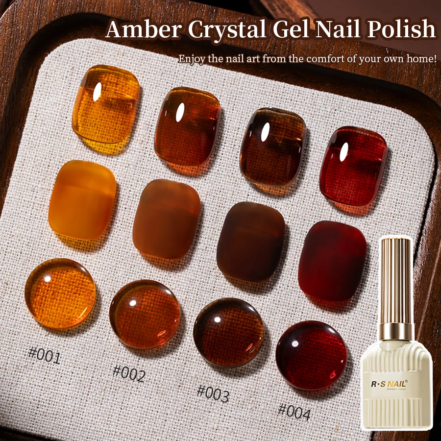 RSNAIL 10g Jelly Amber Gel Nail Polish Crystal Brown Nail Gel DIY Translucent Color Nail Art Gel Permanent UV Gel Polish Varnish - Image 5