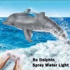 Rc Dolphin Whale Spray Water Light Shark Toy Remote Controlled Boat ship Submarine Robots Fish Electric Toys for Kids Xmas Gifts