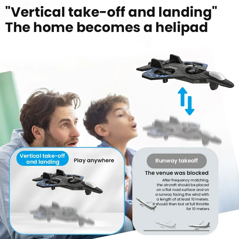 Rc Glider Flying Toy With Light Jet Airplane 2.4G EPP Stunt Remote Control Foam Fighter Plane Toys for Boys Kids Birthday Gifts - Image 6
