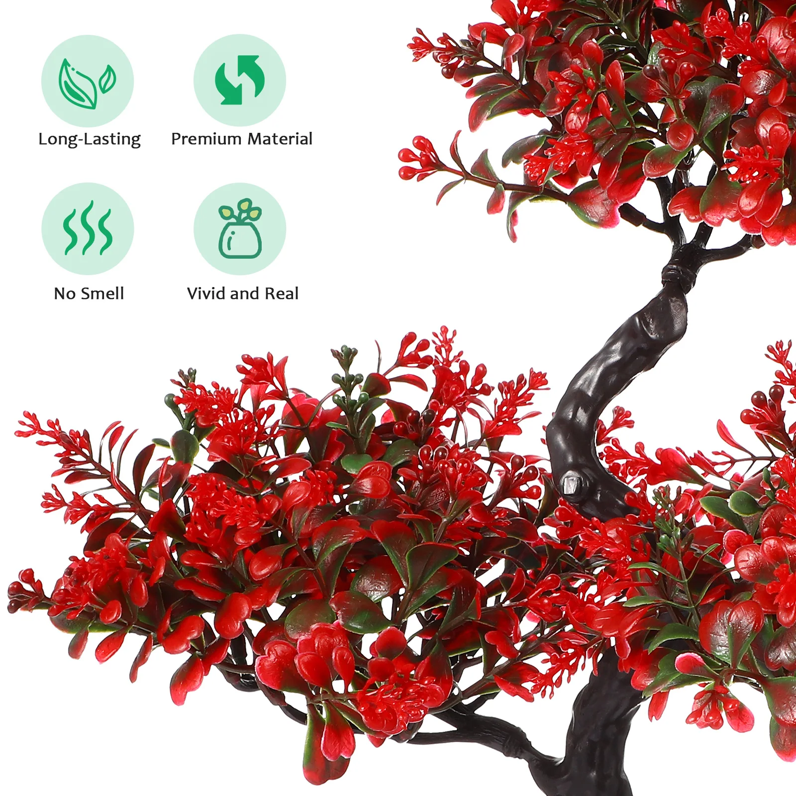 Realistic Artificial Bonsai Tree Plastic Potted Plants Desk Office Artificial Plants Bonsai Tree Indoor Decor Fake - Image 2