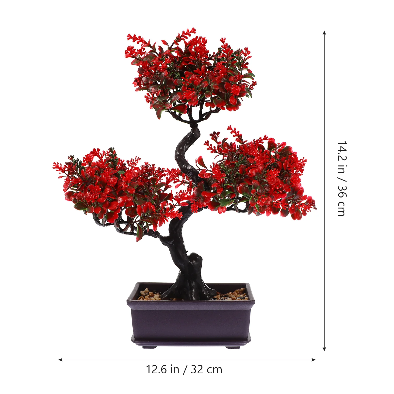 Realistic Artificial Bonsai Tree Plastic Potted Plants Desk Office Artificial Plants Bonsai Tree Indoor Decor Fake - Image 5