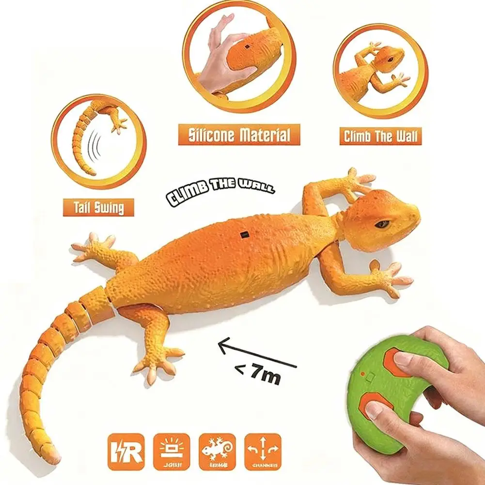 Remote Control Wall Climbing Toy Electric Lizard Gecko Climbs Glass & Smooth Walls Toy Anti-Fall Design Children's Gift - Image 4