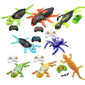 Remote Control Wall Climbing Toy Electric Lizard Gecko Climbs Glass & Smooth Walls Toy Anti-Fall Design Children's Gift