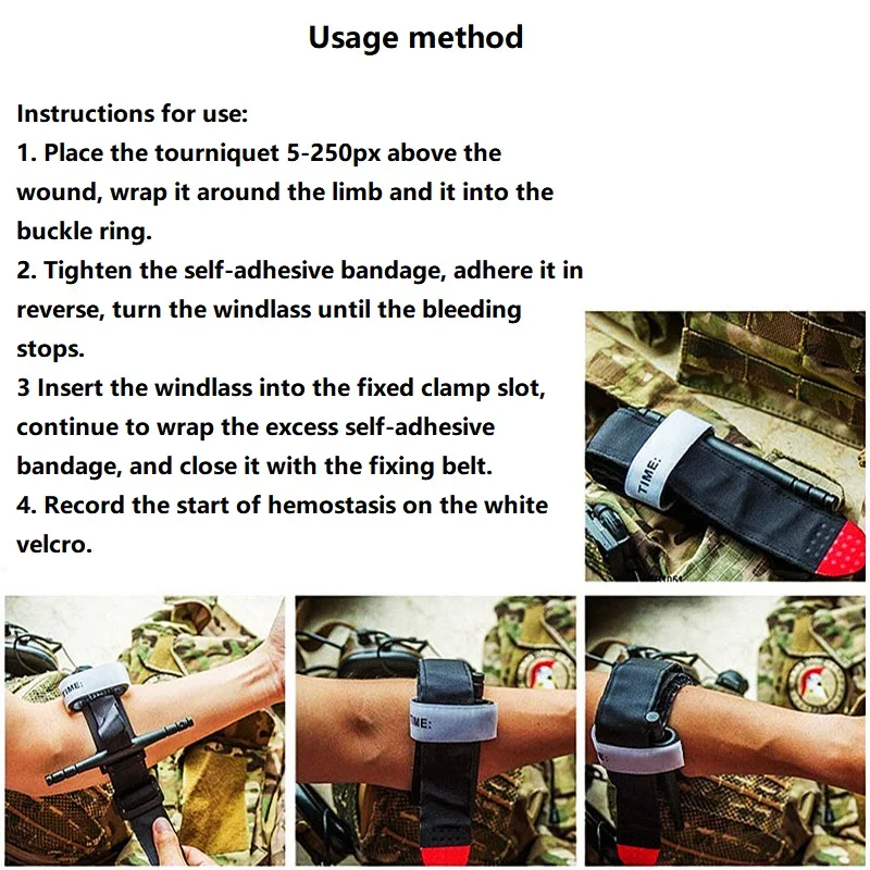 Rescue Tactical Tourniquet with Rod Combat Medical First Aid Emergency Tourniquet Survival Tool AQYP04 - Image 2