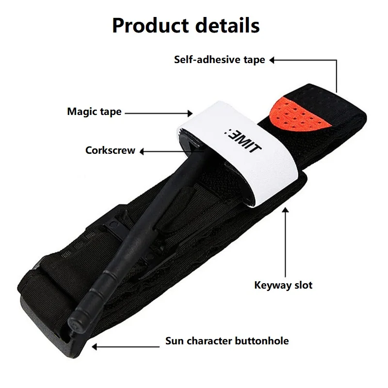 Rescue Tactical Tourniquet with Rod Combat Medical First Aid Emergency Tourniquet Survival Tool AQYP04 - Image 5