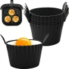 Reusable Silicone Baking Cups, Non-Stick Muffin Cupcake Molds with Double Handles, BPA-Free, Mini Round Air Fryer Cupcake Lining