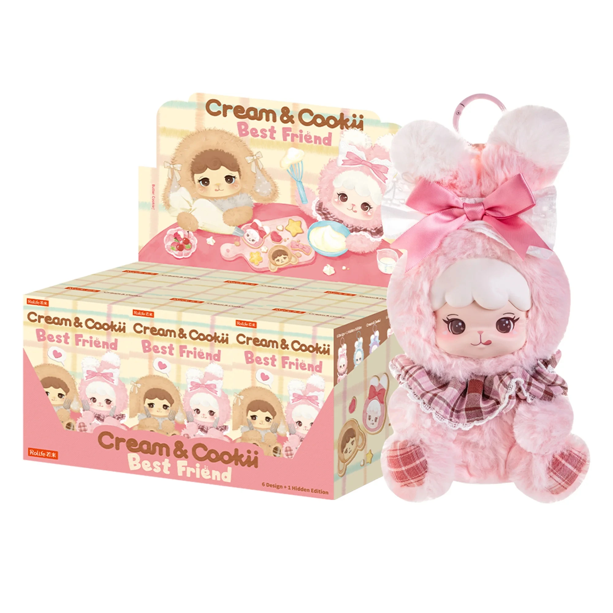 Rolife Cream Cookii Bunny Plush Pendant Blind Box Dessert Themed with Secret Chance Soft Collectible Gift for Girls