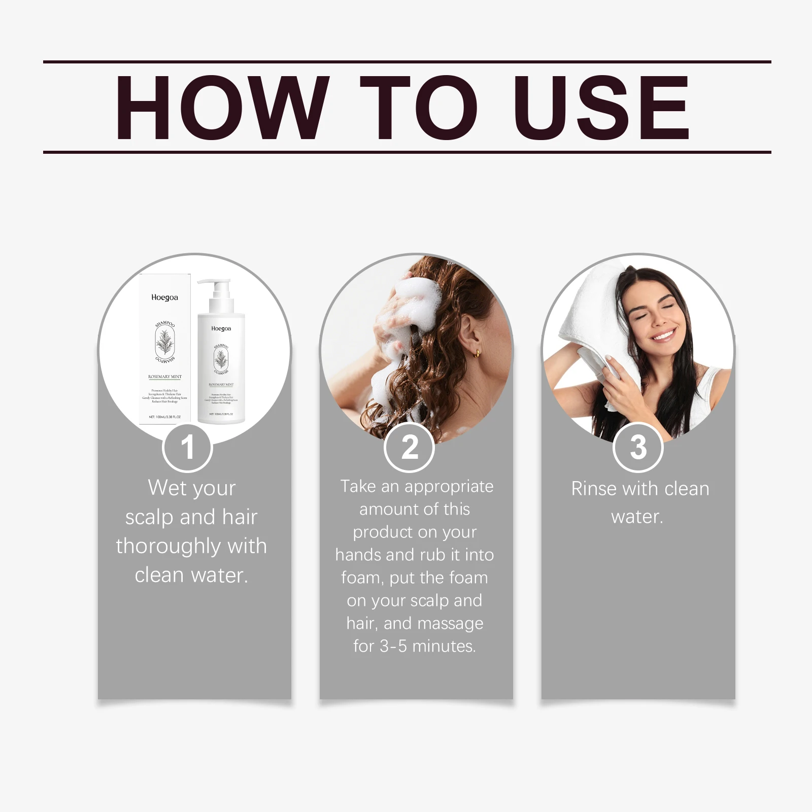 Rosemary Extract Hair Care Set Herbal Shampoo&Conditioner Oil Control Anti-dandruff Refresh Soothing Scalp Hair Smoothing Care - Image 6
