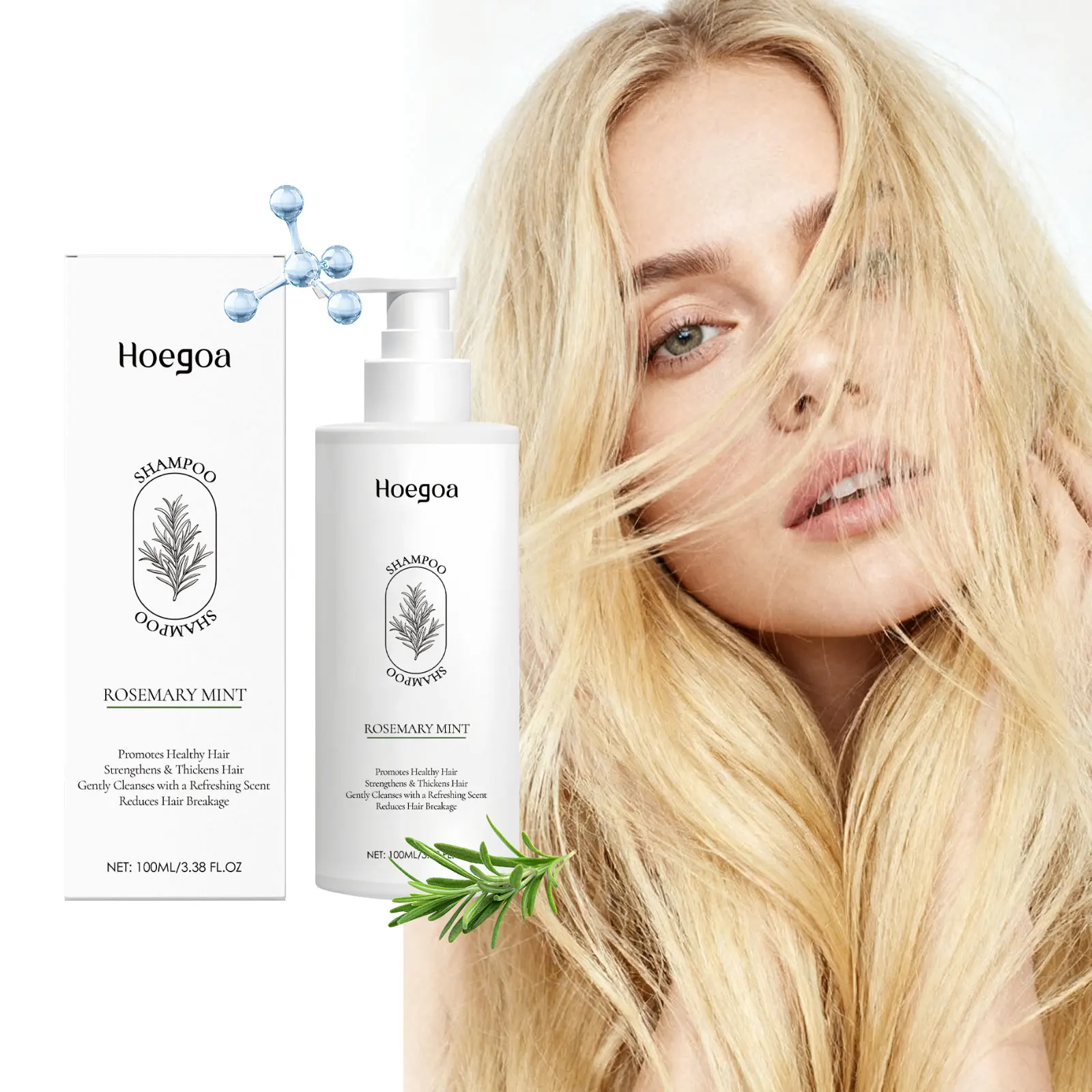 Rosemary Extract Hair Care Set Herbal Shampoo&Conditioner Oil Control Anti-dandruff Refresh Soothing Scalp Hair Smoothing Care