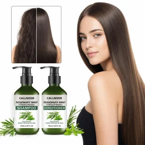 Rosemary Mint Shampoo & Conditioner Set, Biotin Infused, Strengthen Hair Root Nourish Damaged Hair 100ml*2