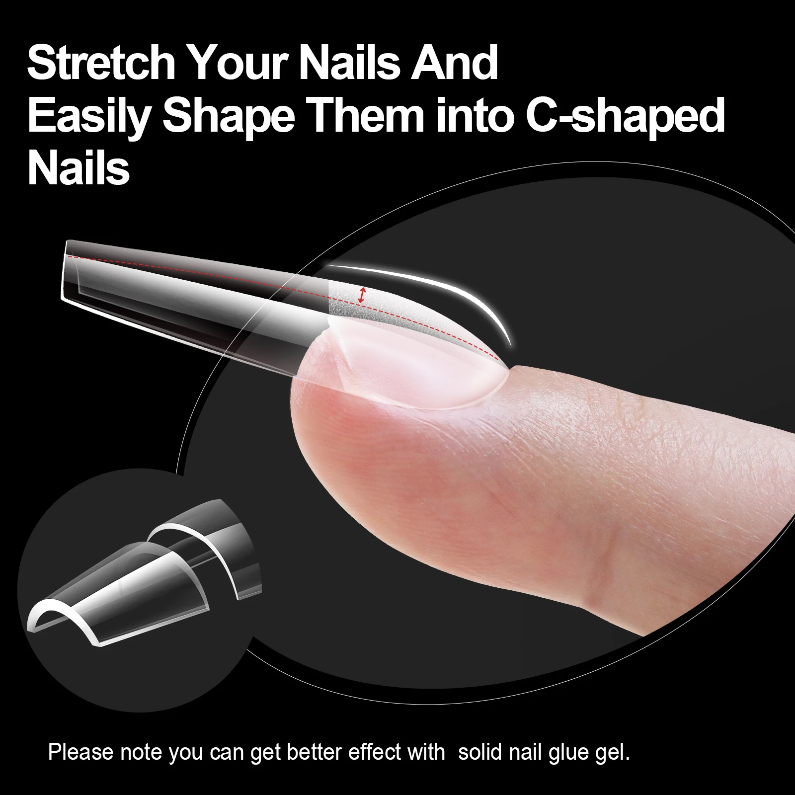 S-2XL Glossy False Nail Tips Sculpted Soft Gel Almond Coffin Stiletto Full Cover Press On Nails Artificial DIY Extension Supplie - Image 5