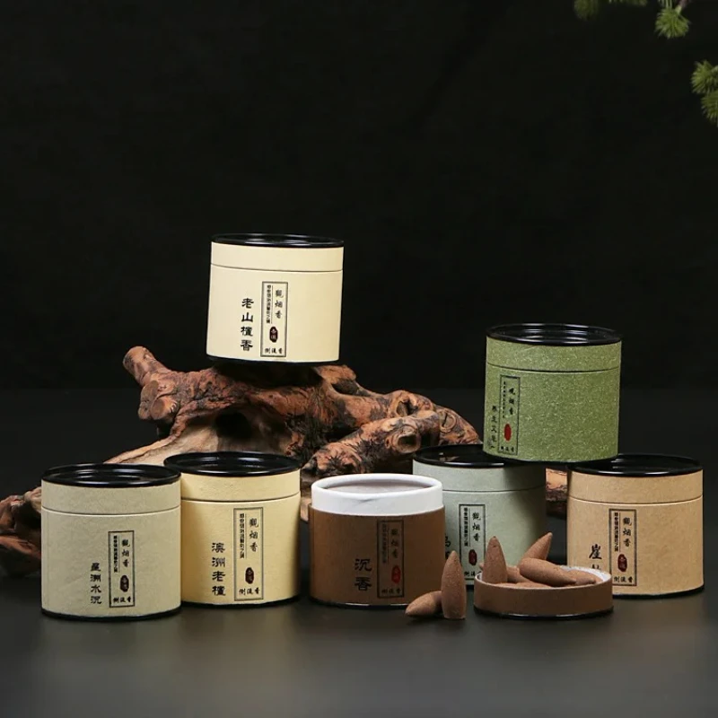 Sandalwood Backflow Incense Cones Handmade Agarwood Cones Incense Help Sleep Wormwood Incenso Drive Away Mosquitoes - Image 3