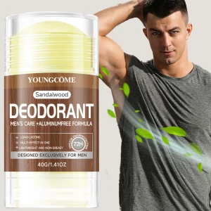 Sandalwood Men's Deodorant Anti Sweating Keep Drying Lasting Fragrance Remove Armpit Odor Underarm Refresh Sticks Fade Body Odor