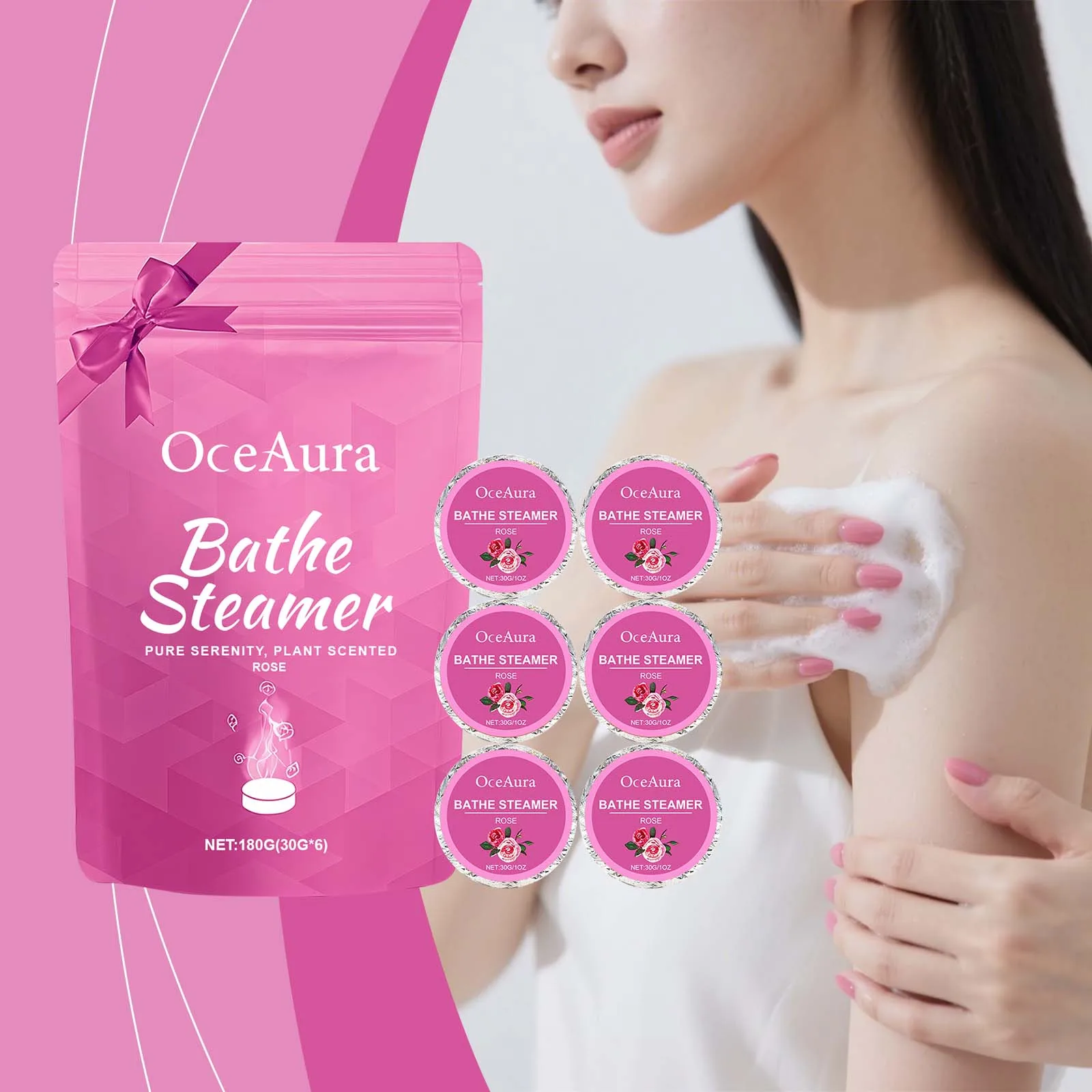 Shower Steamers Aromatherapy Stress Relief Adult Home Spa Bath Birthday Gifts Rose Shower Steamers Tablets Moisturize Nourishing