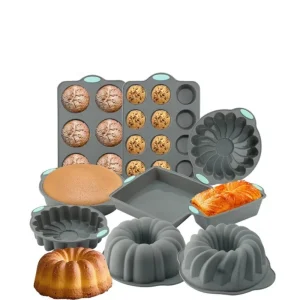 Silicone Cake Molds Heat Resistant 3D Spiral Pattern Oven Baking Pan Non-Stick Bread Muffin Mold Kitchen Bakeware