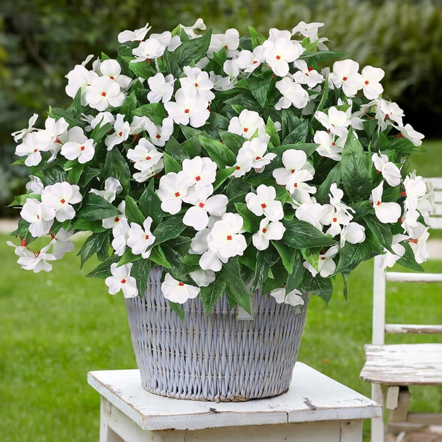 Silk Balsam Artificial Flowers High Quality Wedding Home Room Table Centre Decora Wreath Bridal Bouquets Yard Filler Arrangement - Image 2