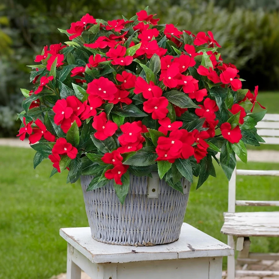 Silk Balsam Artificial Flowers High Quality Wedding Home Room Table Centre Decora Wreath Bridal Bouquets Yard Filler Arrangement - Image 4