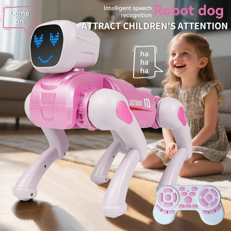 Simulation Intelligent Mechanical Dog Voice Dialogue Cute Expression Lamp APP Remote Control Programming Toys for Kids Gifts - Image 3