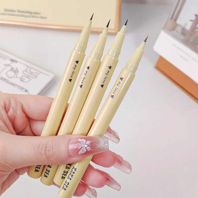 Slim Waterproof Liquid Eyeliner Lying Silkworm Pen Lasting Black Quick Drying Matte Lower Eyelash Pencil Korean Eye Liner Makeup - Image 4