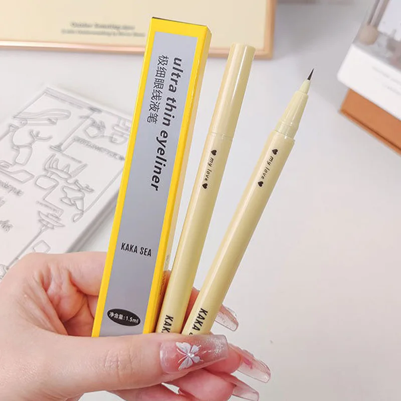 Slim Waterproof Liquid Eyeliner Lying Silkworm Pen Lasting Black Quick Drying Matte Lower Eyelash Pencil Korean Eye Liner Makeup - Image 6