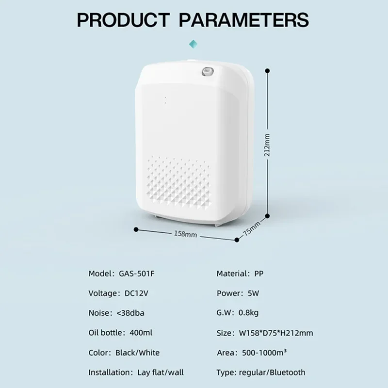 Smart Aroma Diffuser Hotels Fragrance Diffuser Coverage 500m³ Electric Smell For Home Bluetooth Control Essential Oils Diffuser - Image 6
