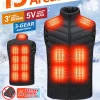 Smart Heating Vest, 15/9/2 Heating Zones,2-Switches,3 temperature options, for Winter Indoor and outdoor activities