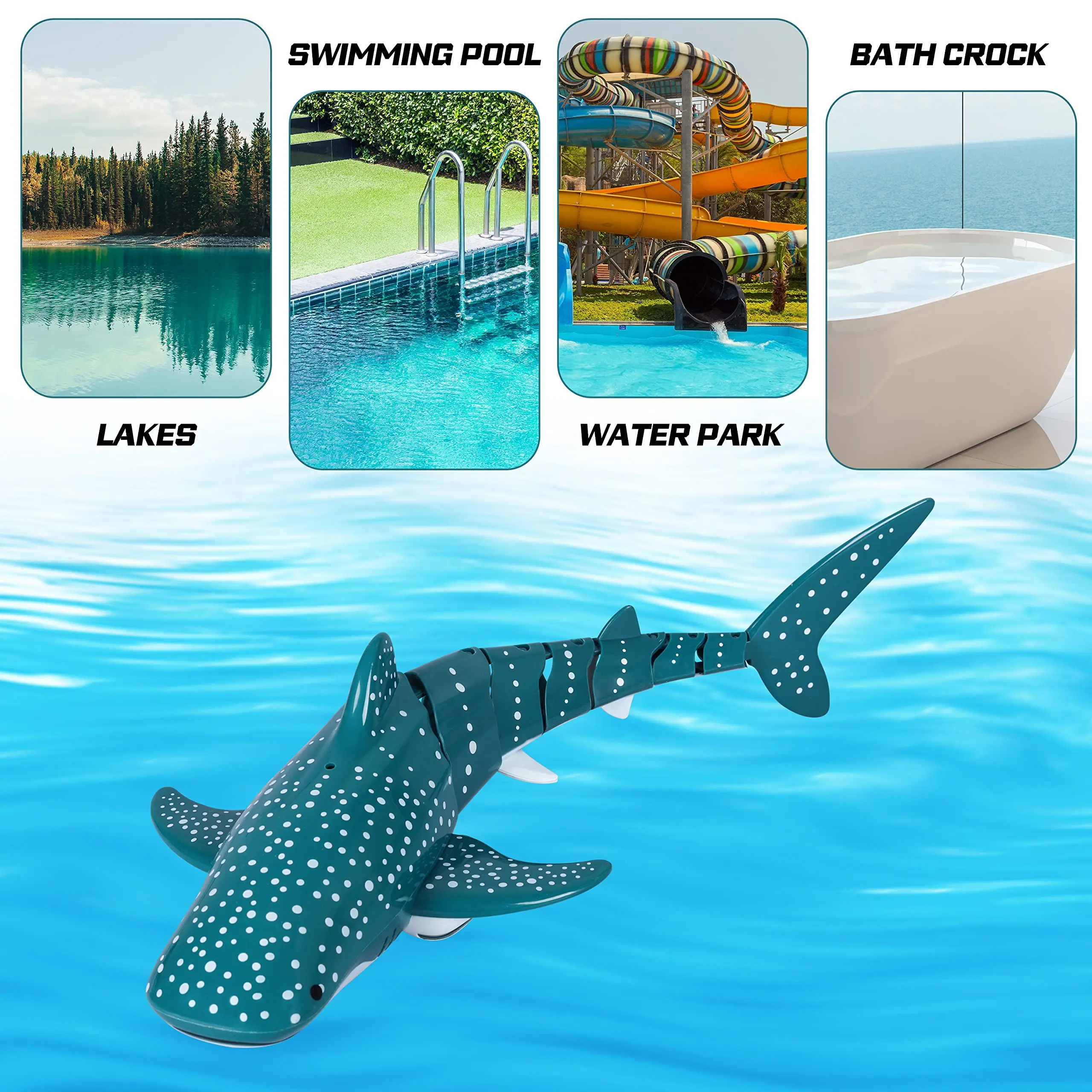 Smart Rc Shark whale Spray Water Toy Remote Controlled Boat ship Submarine Robots Fish Electric Toys for Kids Boys baby Children - Image 5