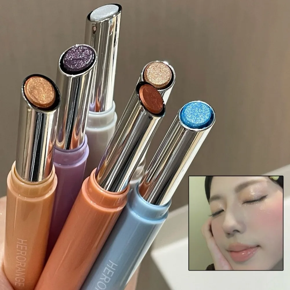 Smokey Purple Shimmer Highlight Eyeshadow Pen Fine Shimmer Easy Blending Lasting Portable Eye Brightener Highgloss Makeup Stick - Image 6