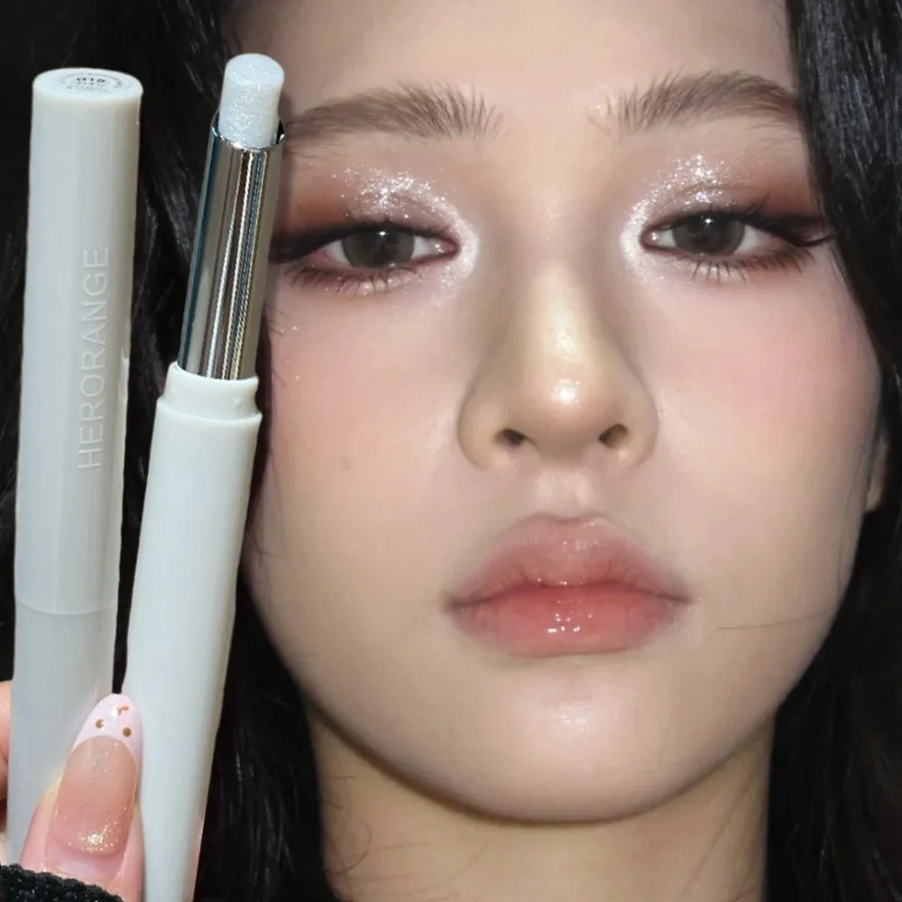 Smokey Purple Shimmer Highlight Eyeshadow Pen Fine Shimmer Easy Blending Lasting Portable Eye Brightener Highgloss Makeup Stick - Image 4