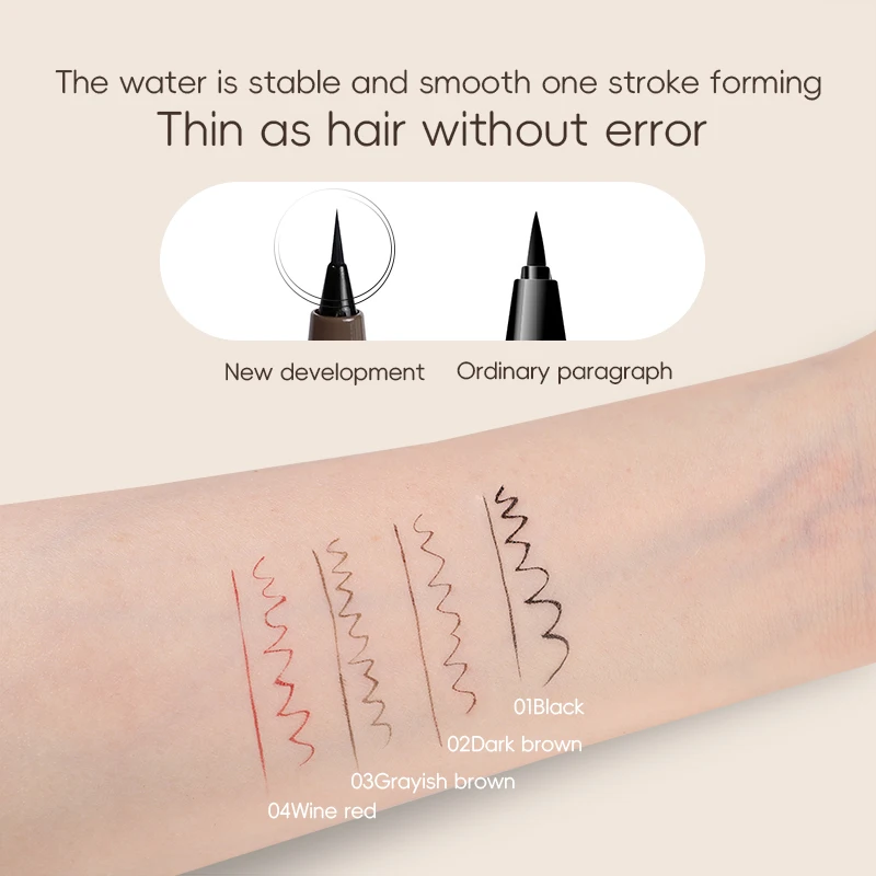 Smooth Very Fine Eyeliner Pen Longacting Quickdrying Waterproof Eyeliner Pen Suitable For Beginners Girls Holiday Gifts - Image 3