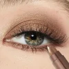 Smudge-Proof Waterproof Pearlescent Eyeshadow Stick Dual-Ended High-Gloss Eye Shadow Stick with Sponge Brush Glitter Eye Makeup