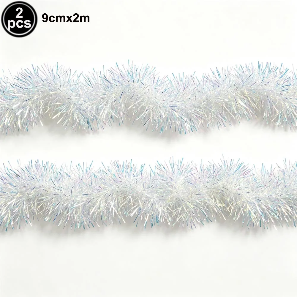 Snowflake Foil Fringe Curtain Tinsel Garland Blue Silver Winter Frozen Theme Party Photo Backdrop Xmas New Year Hanging Decors - Image 3