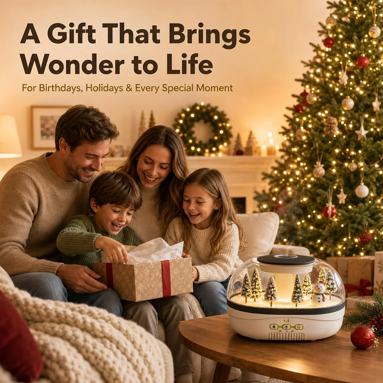 Snowman Air Humidifier,Simulate Raindrops,Aroma Diffuser,Home Christmas Decorations,Aromatherapy for Bedroom,Yoga,Christmas Gift - Image 4