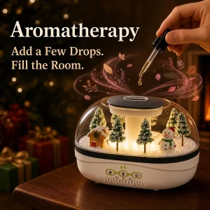 Snowman Air Humidifier,Simulate Raindrops,Aroma Diffuser,Home Christmas Decorations,Aromatherapy for Bedroom,Yoga,Christmas Gift