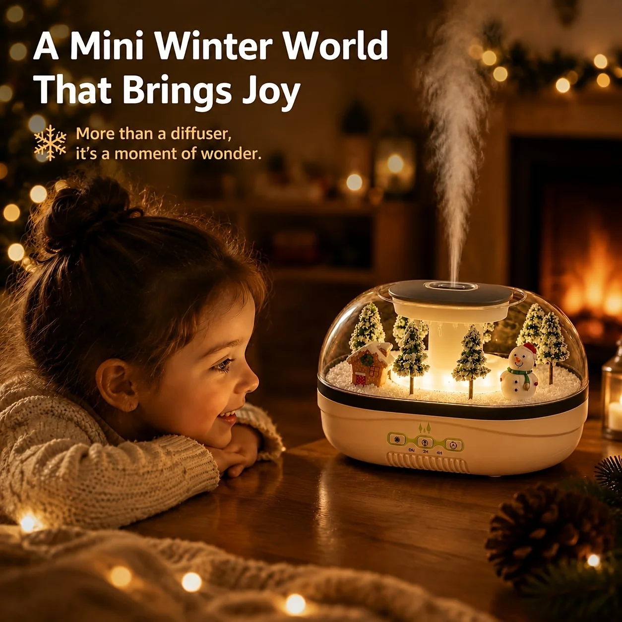Snowman Air Humidifier,Simulate Raindrops,Aroma Diffuser,Home Christmas Decorations,Aromatherapy for Bedroom,Yoga,Christmas Gift - Image 5