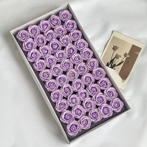 Soap Rose Artificial Flower Wedding Home Garden Wreath Room Wedding Decor Valentine's Diy Gift Box Bridal Bouquet Ornament 50pcs