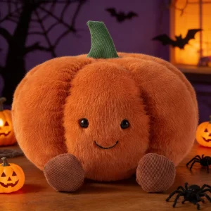 Soft Cartoon Pumpkin Stuffed Doll Cute Plush Toy Halloween Decor Pillow